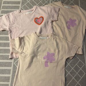 Zara girls Light Pink T-shirts Tees sizes 3 and 4